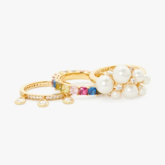 kate spade Jewelry - 🔹️Kate Spade🔹️ Rain Or Shine Stacking Ring Set size 7 (MSRP $99)